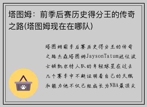 塔图姆：前季后赛历史得分王的传奇之路(塔图姆现在在哪队)
